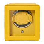 Wolf Cub Single Watch Winder in Yellow with Cover