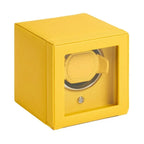 Wolf Cub Single Watch Winder in Yellow with Cover
