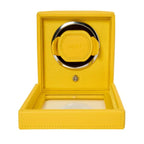 Wolf Cub Single Watch Winder in Yellow with Cover