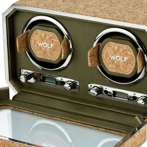 Wolf Cortica Cork Double Watch Winder