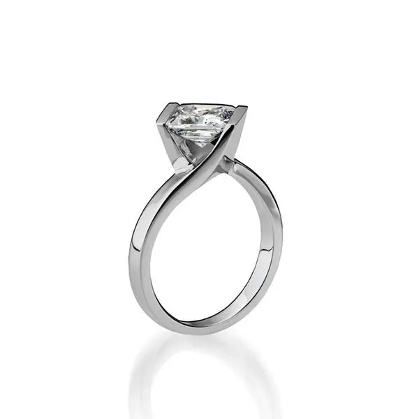 Intrinsic Princess Cut Yellow Gold Engagement Ring
