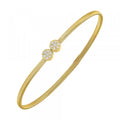 14Kt Yellow Gold Diamond 1/6Ctw Bangle