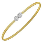 14Kt Yellow Gold Diamond 1/6Ctw Bangle
