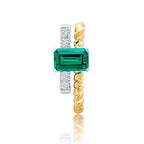 Chatham 0.52ct Lab Emerald & Diamond Pendant