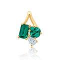 Chatham 0.37ct Lab Emerald & Diamond Pendant