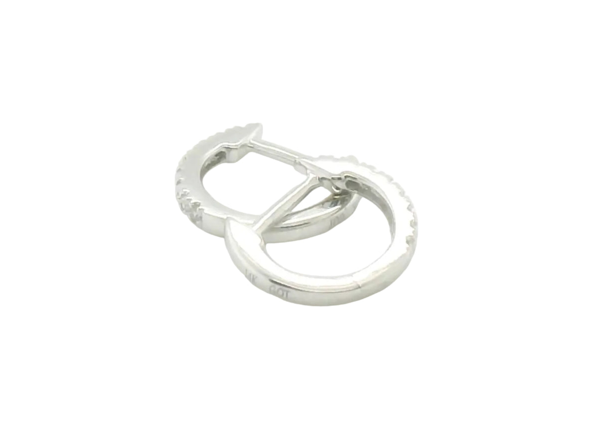 Perfect Love .05ct Diamond White Gold Huggies