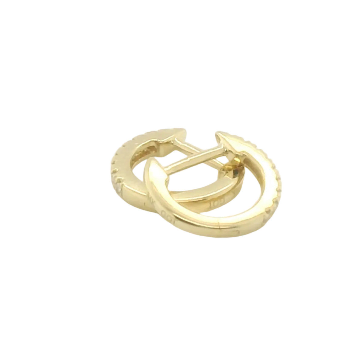 Perfect Love .05ct Diamond Gold Huggies
