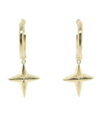 Perfect Love .07ct Diamond Gold Star Dangle Drops