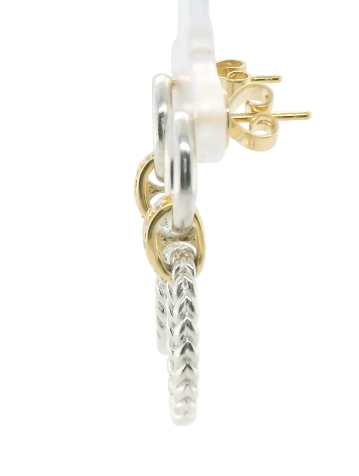 Perfect Love .20ct Diamond Two-Tone Dangle Earrings