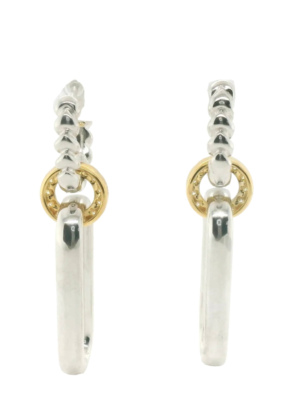 Perfect Love 0.25ct Diamond Two-Tone Diamond Dangle Earrings