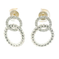 Perfect Love 0.25ct Diamond Two-Tone Circle Dangle Earrings