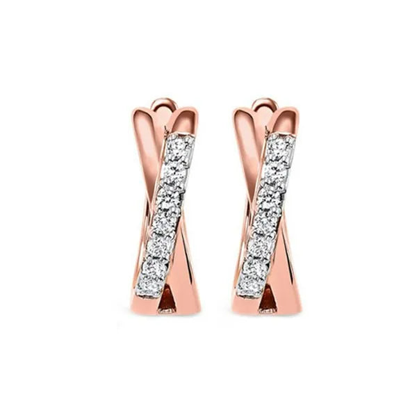 10Kt Yellow Gold Diamond 1/6Ctw Earring