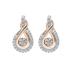 Gold Silver White Yellow Diamond 1/5Ctw Earring