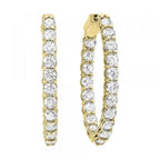 14Kt Yellow Gold Diamond 1Ctw Earring