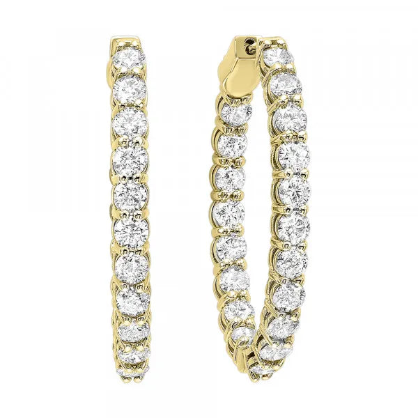 14Kt Yellow Gold Diamond 1Ctw Earring