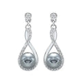 Silver Pearl 1 1/2Ctw Earring