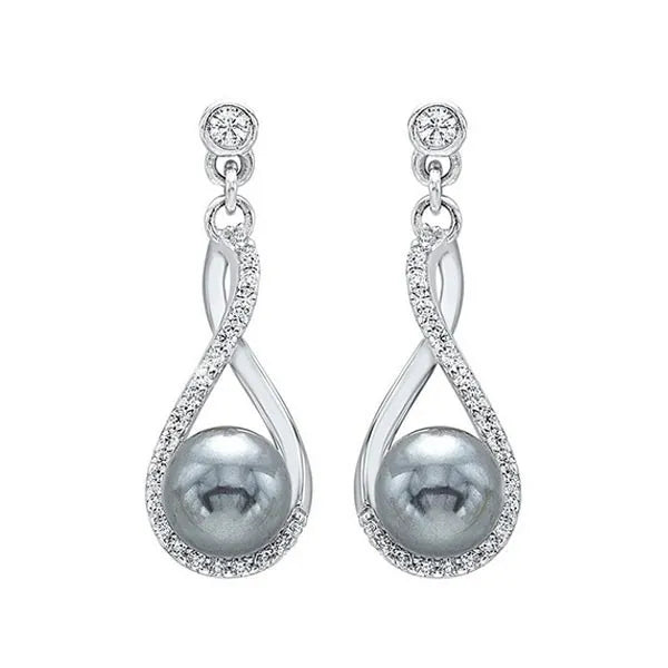 Silver Pearl 1 1/2Ctw Earring