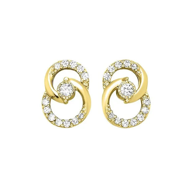 10Kt Yellow Gold Diamond 1/4Ctw Earring
