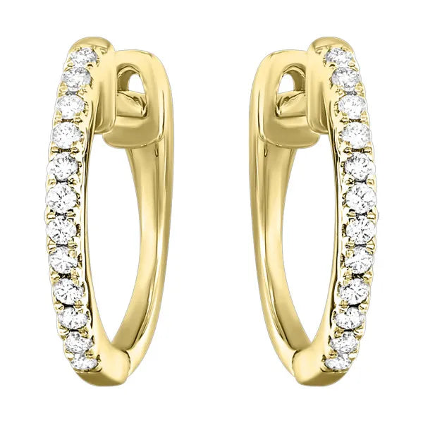 10Kt Yellow Gold Diamond 1/10Ctw Earring