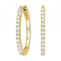 14Kt Yellow Gold Diamond 1/4Ctw Earring