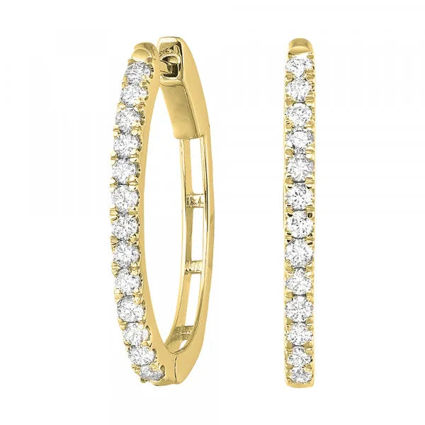 14Kt Yellow Gold Diamond 1/4Ctw Earring