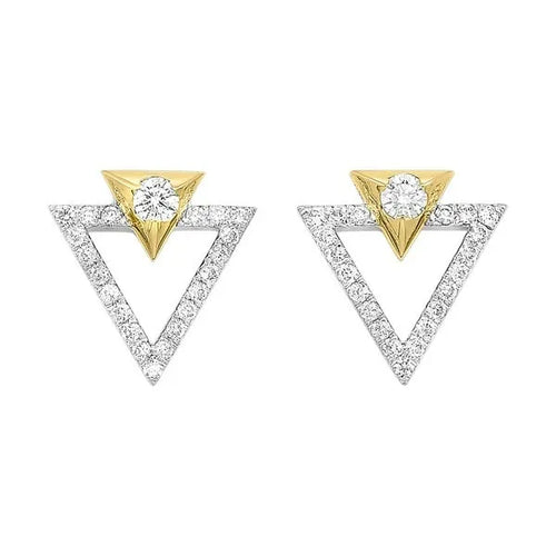 14Kt White Gold Diamond 1/2Ctw Earring