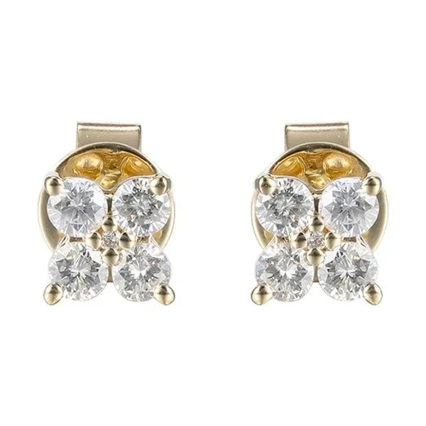 14Kt Yellow Gold Diamond 1/3Ctw Earring