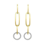 14Kt Yellow Gold Diamond 3/4Ctw Earring