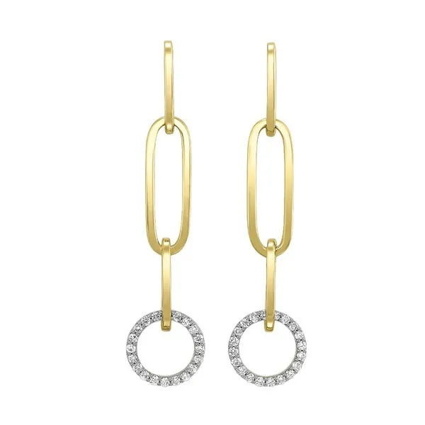 14Kt Yellow Gold Diamond 3/4Ctw Earring