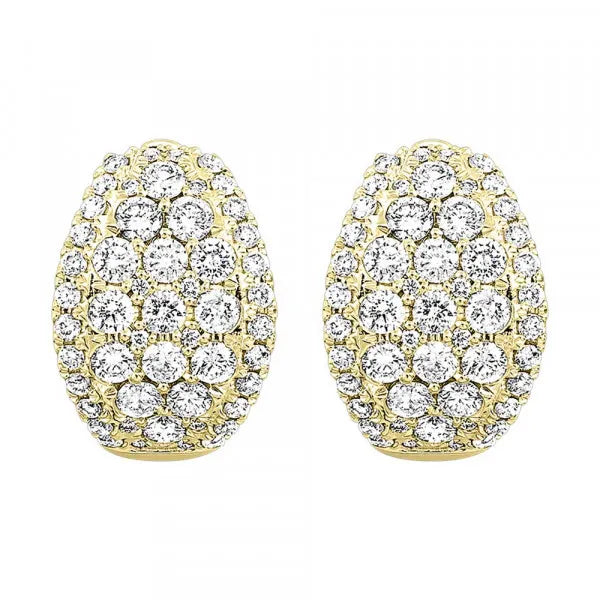 14Kt Yellow Gold Diamond 1 5/8Ctw Earring