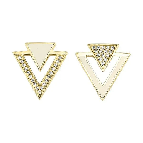 10Kt Yellow Gold Diamond 1/10Ctw Earring