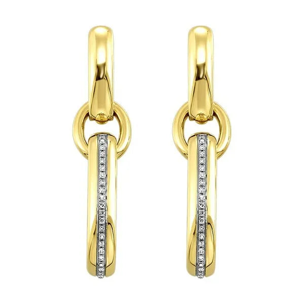 14Kt Yellow Gold Diamond 1/7Ctw Earring