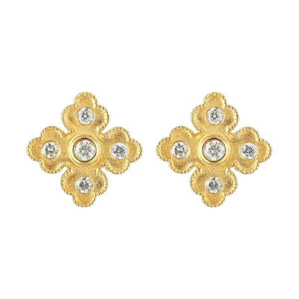 14K Yellow Gold Diamond 1/4Ctw Earrings