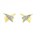 14K Yellow Gold Diamond 1/7Ctw Earrings