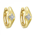14Kt Yellow Gold Diamond 1/20Ctw Earrings