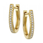 14Kt Yellow Gold Diamond 1/20Ctw Earrings