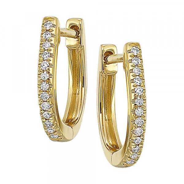 14Kt Yellow Gold Diamond 1/20Ctw Earrings