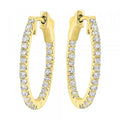 14kt Yellow Gold Diamond 1Ctw Earring