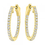 14kt Yellow Gold Diamond 1Ctw Earring
