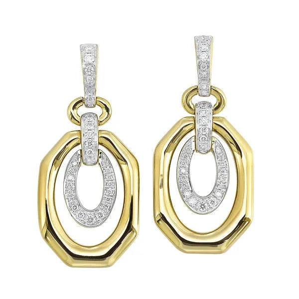 14K Yellow Gold Diamond 1/3Ctw Earrings