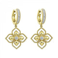 14K White Gold Diamond 1/7Ctw Earrings