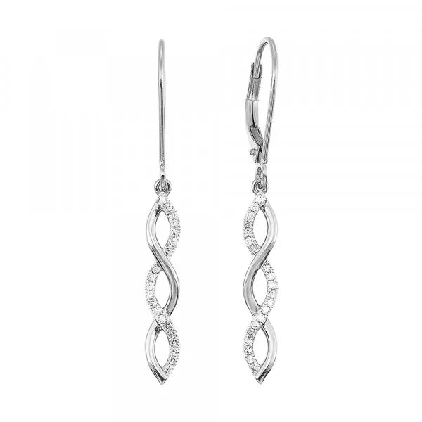 10K Yellow Gold Diamond 1/7Ctw Earrings