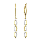 10K Yellow Gold Diamond 1/7Ctw Earrings