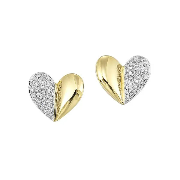 10K Yellow Gold Diamond 1/8Ctw Earrings