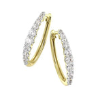 14K Yellow Gold Diamond 1/2Ctw Earrings