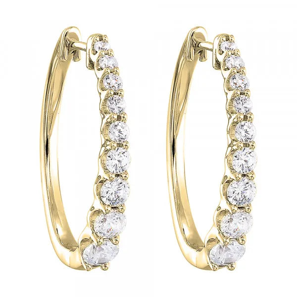 14Kt Yellow Gold Diamond 1/2Ctw Earring