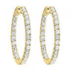 14Kt Yellow Gold Diamond 1Ctw Earring (Round Shape)