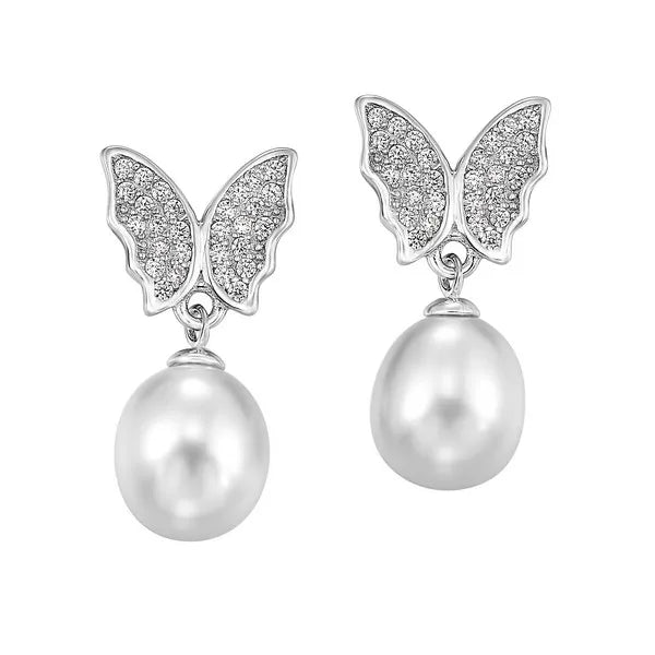 Silver Pearl Earrings