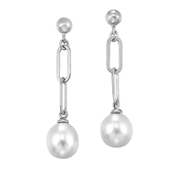 Silver Pearl Earrings