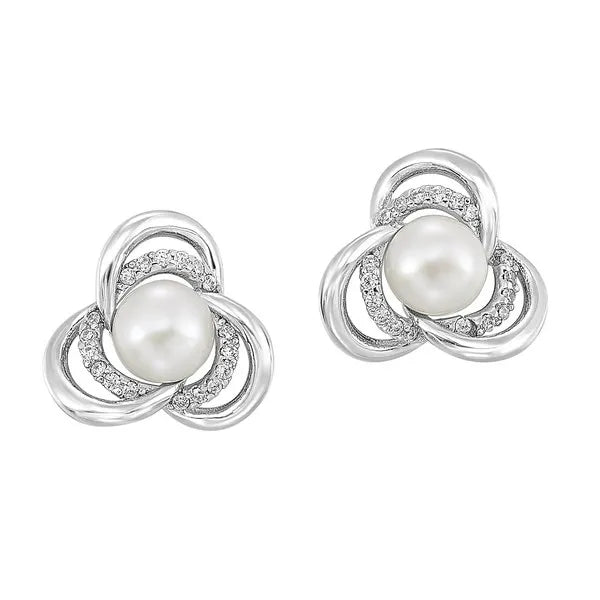 Silver Pearl Earrings